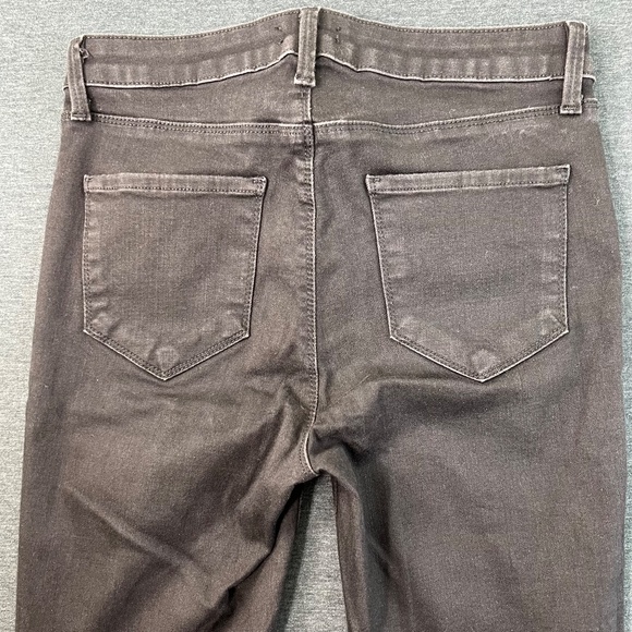 L’agence Margot HighRise Skinny Jean Zinc Destruct Sz 27 Black Denim Distressed - Picture 7 of 13